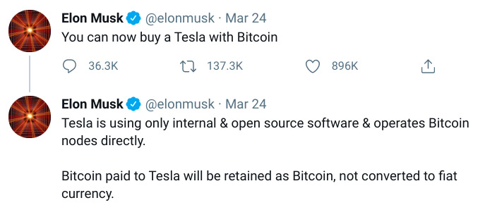 比特币支付特斯拉的界面 比特币支付可以购买特斯拉