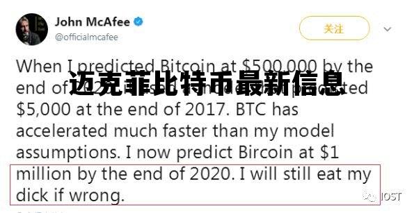 迈克菲比特币最新信息 迈克菲比特币最新信息今日价格