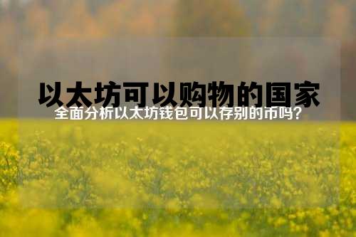 以太坊可以购物的国家 以太坊在中国可以交易吗